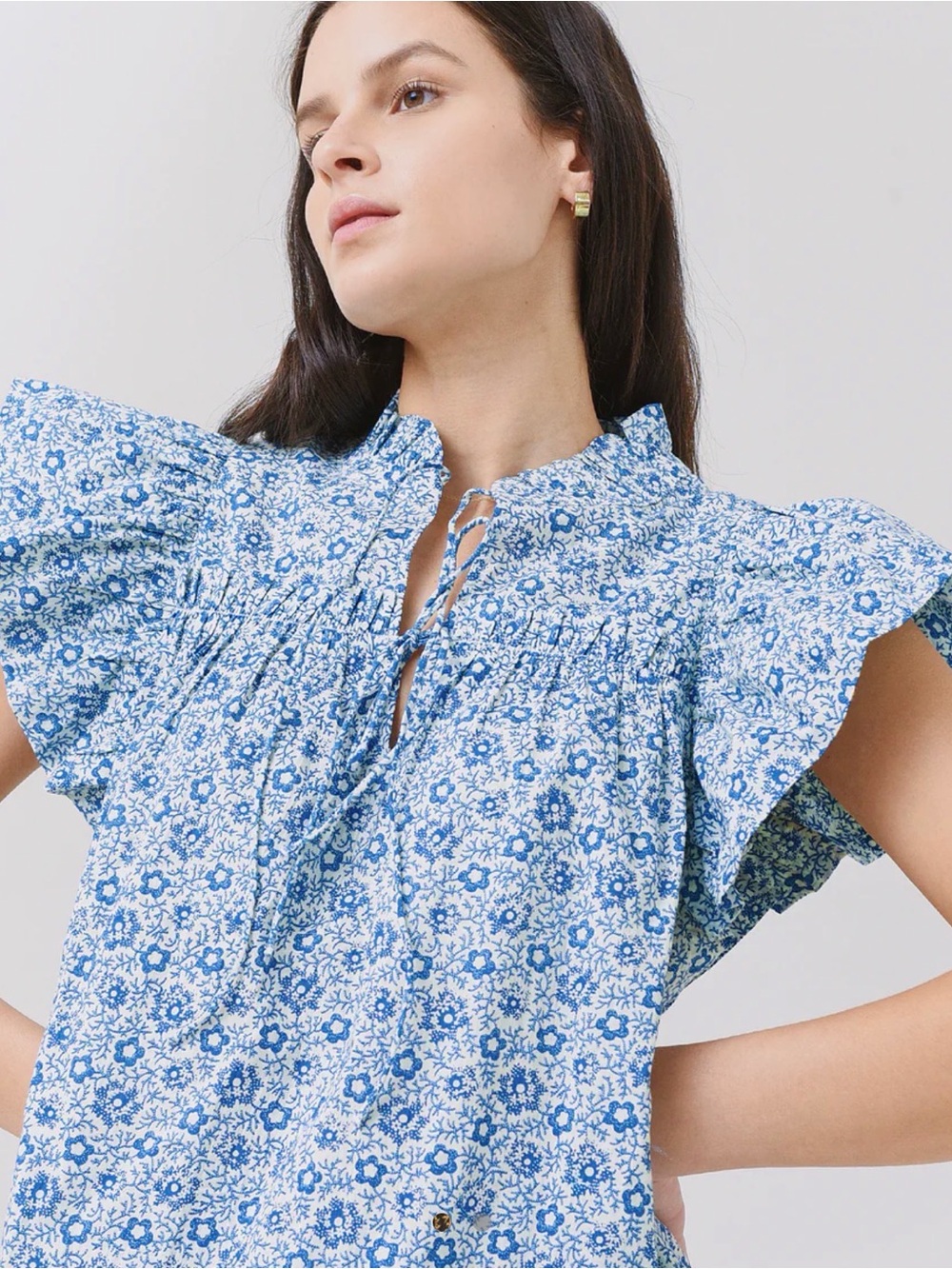 Sea New York Ida Top in Blue and White